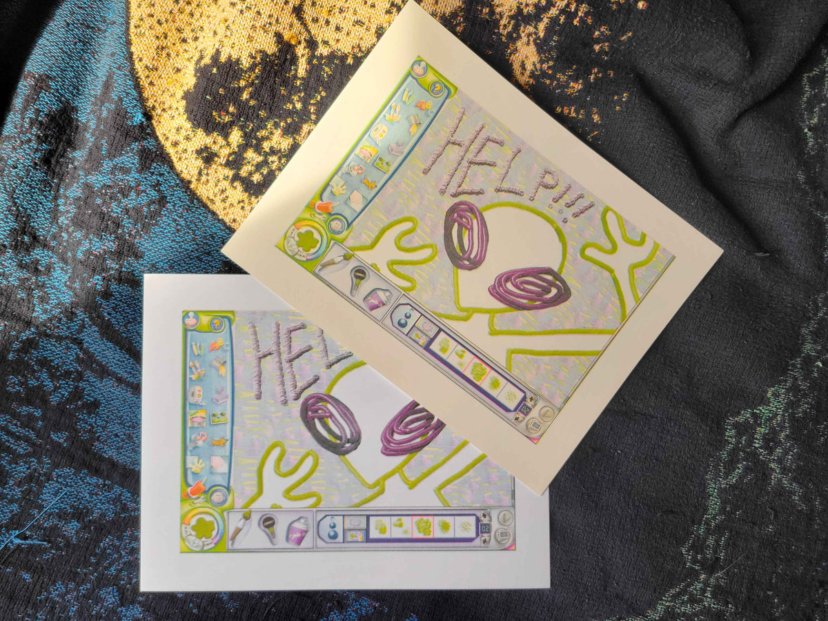HELP- Alien Riso Print