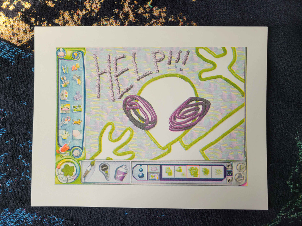 HELP- Alien Riso Print