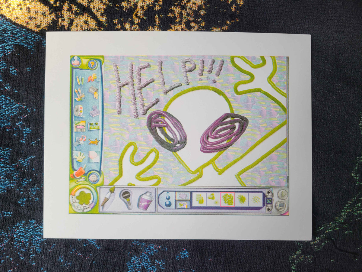 HELP- Alien Riso Print